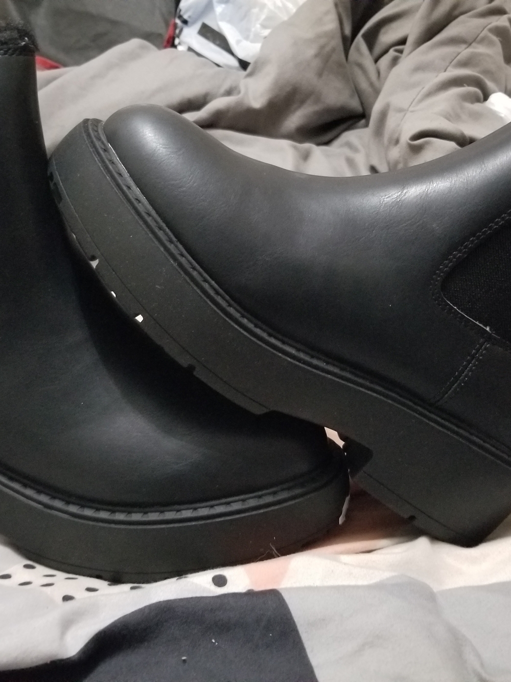 H&M Black Platform Chelsea Boots